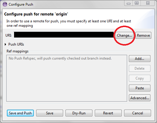 Eclipse - Configure Push